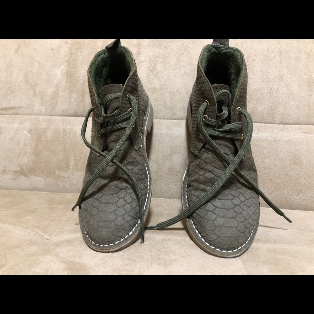 Olive green booties